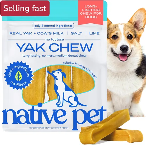 Miniatura 12 de Native Pet Yak Cheese Himalayan Dog Chews – Palitos dentales de larga duración para razas medianas – Masticables de yak del Himalaya 100% naturales