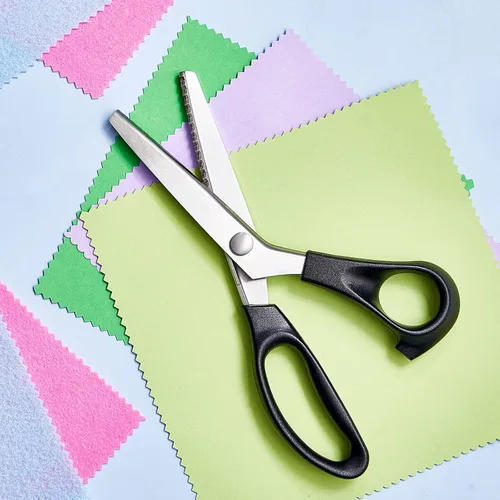 Miniatura 4 de Amylove Tijeras de entintar para cortar tela festoneadas de 0.197 pulgadas, tijeras dentadas de fieltro de 0.197 pulgadas para manualidades, corte