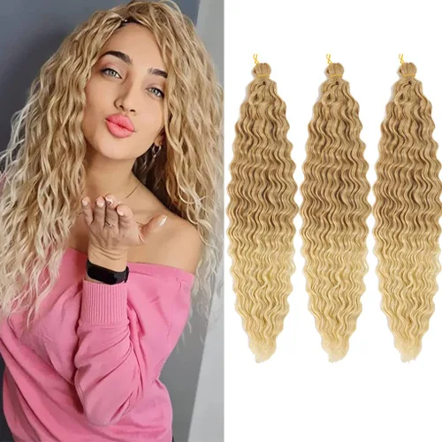 Miniatura 12 de 3 trenzas de ganchillo Passion Twist, cabello sintético preseparado para trenzar de 14 pulgadas, 3 paquetes de cabello trenzado pretrenzado