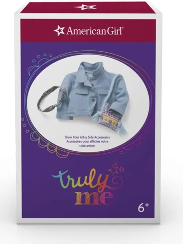 Miniatura 5 de American Girl Truly Me - Chaqueta de mezclilla con accesorios para muñecas de 18 pulgadas, bolso impreso y diadema con estampado de leopardo