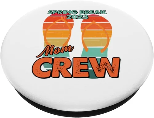 Miniatura 2 de Women Spring Break 2023 Squad Beach Vintage Cool Flip Flops PopSockets Swappable PopGrip