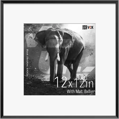 Miniatura 31 de VCK Marco de Fotos de 5 x 7 Pulgadas Negro, Marco de Poster de Aluminio de Alta Calidad con Vidrio Templado, Para Mostrar Fotos de 4 x 6