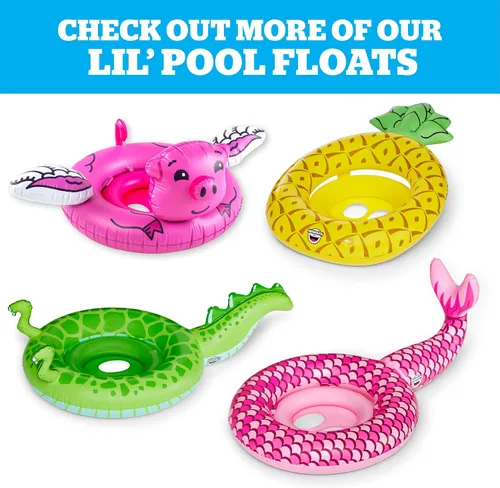 Miniatura 6 de Flotador de agua Lil - Flotadores de piscina para bebés y niños de 1 a 3 años, para nadadores principiantes, fácil de inflar y duradero, mini sirena
