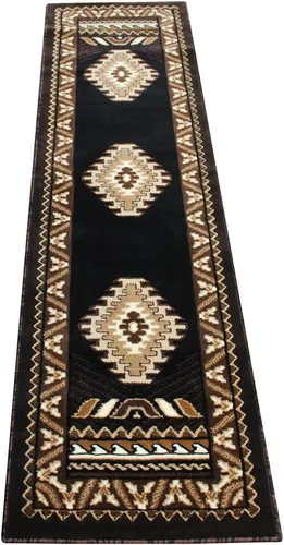 Miniatura 36 de Kingdom South West - Alfombra ovalada de nativos americanos, diseño bereber beige, D143 (3 pies x 4 pies 7 pulgadas, ovalada)
