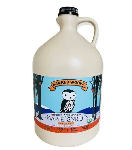 Miniatura 11 de Barred Woods Maple - Jarra de Medio Galón Jarabe de Arce Puro Orgánico de Vermont 64 oz - Grado A Ámbar Rico