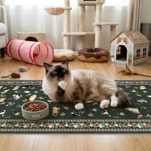Miniatura 105 de Alfombra de área de entrada de 2 x 3 pies lavable - Alfombra de entrada pequeña neutra, alfombra de cocina, alfombra de pasillo vintage suave