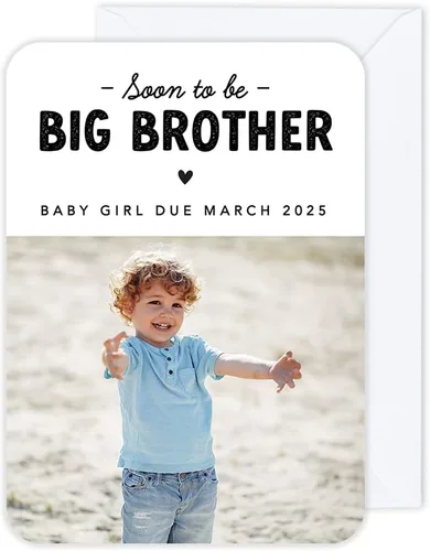 Miniatura 22 de Andaz Press Tarjetas de anuncios de embarazo personalizadas con sobres, Baby Is On The Way Ideas personalizadas para revelar ideas de anuncio de El