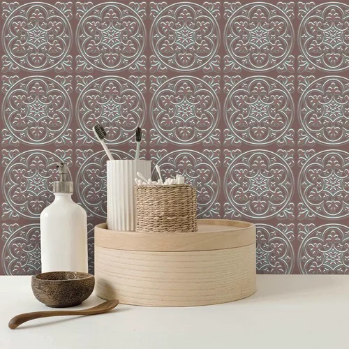 Miniatura 3 de SVNOOC Adhesivos de azulejos de pared despegar y pegar, calcomanías para salpicadero, azulejos para el hogar para cocina/sala de estar/baño