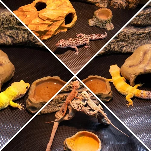 Miniatura 8 de REPTI ZOO Alfombra de terrario de sustrato de reptil, 118 x 23.6 pulgadas, forro de sustrato de terrario de reptil no adhesivo, accesorios