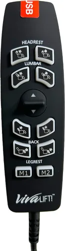 Miniatura 10 de AlveyTech Control remoto de repuesto de 10 botones y 5 pines para silla elevadora Pride VivaLift (versión estándar y temprana Viva Lift 2)
