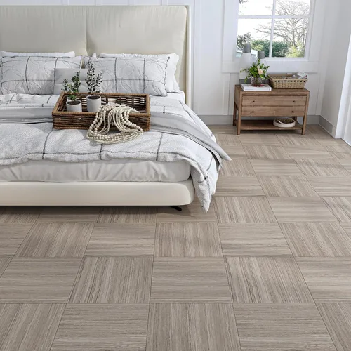 Miniatura 3 de VaryStyle Paquete de 20 pisos impermeables para despegar y pegar, azulejos de vinilo con aspecto de madera de 12 x 12 pulgadas, autoadhesivos