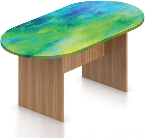 Miniatura 9 de XISUNYA Mantel ovalado ajustable de poliéster elástico, diseño de azulejos geométricos coloridos tradicionales, estampado oriental, se adapta a