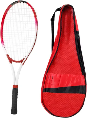 Miniatura 8 de kowaku Raqueta de tenis para entrenamiento interior y exterior, mango resistente a los golpes con bolsa para parque, jardín, adultos, estudiantes