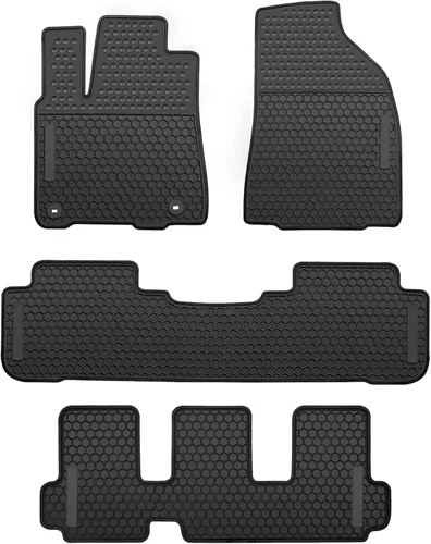 Miniatura 11 de Alfombrillas de coche a medida para Honda Odyssey 2018-2025, resistentes a todo tipo de clima, de goma, revestimientos de suelo para auto, Todo negro