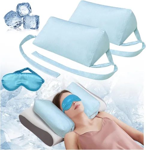 Miniatura 8 de AOSSA Almohada estabilizadora de cuello para dormir – Cuña triangular boca arriba para posicionamiento de cabeza y cuello, recuperación poscirugía