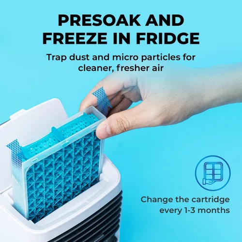 Miniatura 5 de ChillWell Enfriador de aire evaporativo 2.0 para habitación, mini enfriadores portátiles de pantano de 4 velocidades con humidificador Unidad