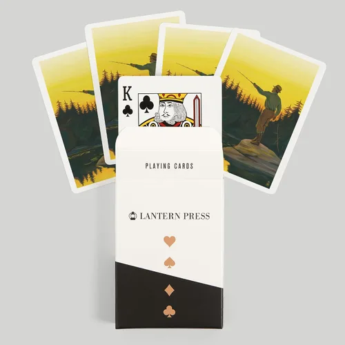 Miniatura 6 de Lantern Press Escena de pesca con mosca (52 cartas de juego, baraja de cartas de tamaño póquer con comodines)