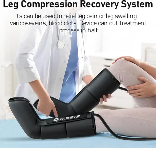 Miniatura 3 de QUINEAR Sistema de recuperación de piernas para atletas, botas de recuperación de compresión de aire masajeador para circulación y alivio del dolor