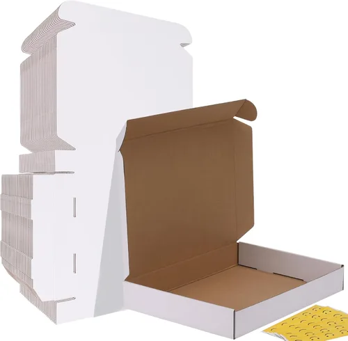 Miniatura 43 de HORLIMER - Cajas de envío pequeñas de 7x5x2, conjunto de 50, caja de cartón corrugado blanca para envío de correspondencia