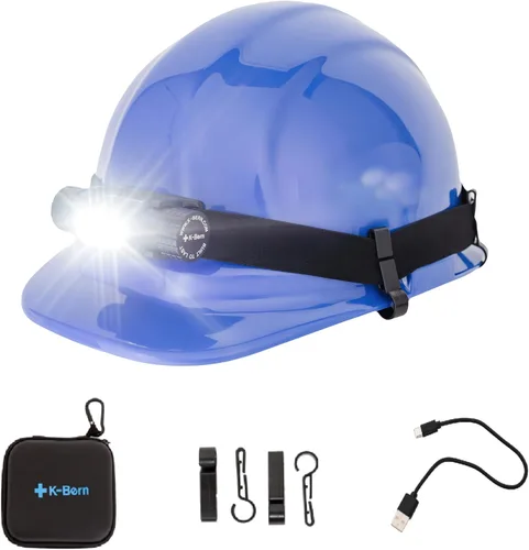 Miniatura 9 de Linterna frontal recargable, 1850 lúmenes, luces de cabeza ultra brillantes para la frente. Impermeable, ligera, de aluminio, batería de 3500 mAh