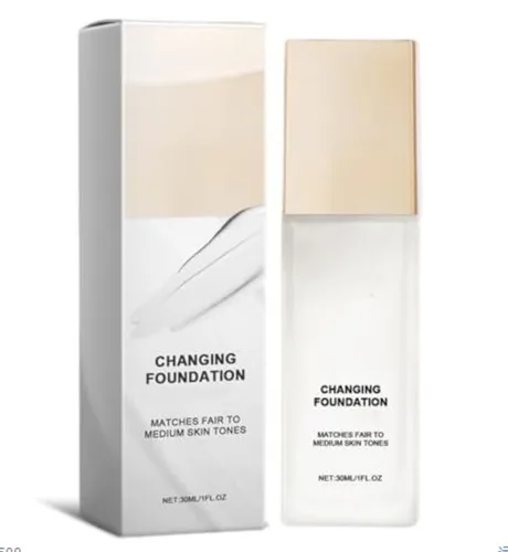 Base de maquillaje que cambia de color para piel madura, base líquida hidratante y ligera, tono adecuado para todo tipo de piel (1 unidad)