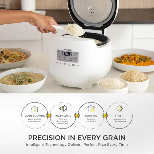 Miniatura 5 de Olla arrocera y calentador Micom de 6 tazas / 1.5 cuartos de galón (sin cocinar), cesta de vapor, 11 modos de funcionamiento: arroz blanco, arroz