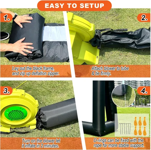 Miniatura 4 de Pantalla de proyector inflable para exteriores de 33 pies, pantalla de cine inflable para exteriores con soplador de aire, fácil de instalar