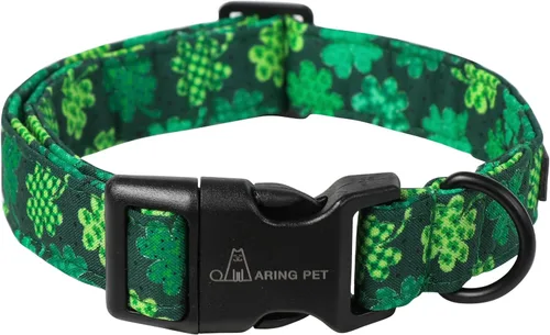 Miniatura 32 de Aring Pet Collar de algodón, ligero y ajustable, con hebilla de liberación rápida, para perros pequeños, medianos y grandes, otoño, hoja de arce