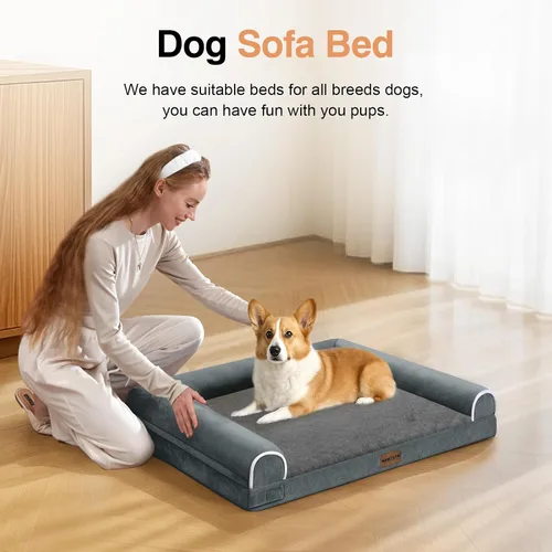 Miniatura 3 de Cama ortopédica lavable para perros pequeños: cama con cojines de apoyo para perros pequeños, cama impermeable de espuma tipo caja de huevos, cama