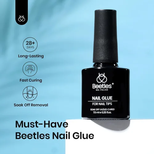 Miniatura 5 de beetles Gel Polish Pegamento para uñas de gel 9 en 1 para puntas de uñas acrílicas transparentes, pegamento para uñas con brocha súper fuerte