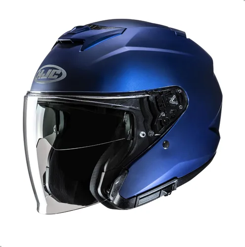 Miniatura 8 de HJC i31 Casco de motocicleta de cara abierta, aprobado por DOT (negro semi plano, XXL)