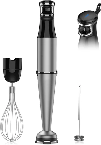 Miniatura 24 de Turelar Licuadora de inmersión de mano, licuadoras eléctricas con cable, batidora portátil con 2 velocidades de mezcla y emulsionante de cuchillas