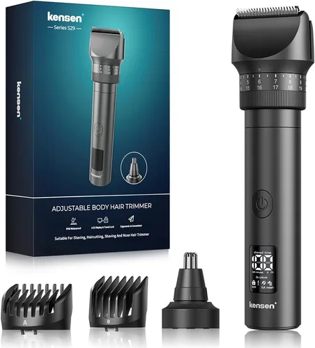 Kensen - Cortadora de barba para hombre, 42 ajustes de longitud ajustable, recortadora de bigote profesional para hombres, recortadora de pelo