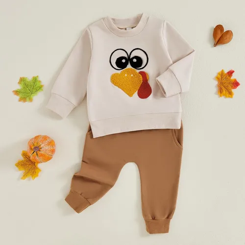 Miniatura 237 de Adobabirl Conjunto de sudadera y pantalones de Halloween para bebé, sudadera y pantalones con parche de calabaza para Halloween, otoño, ropa de bebé