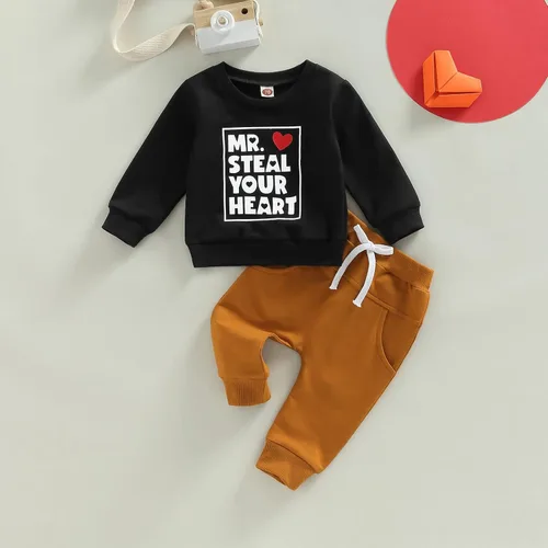 Miniatura 43 de Mameluco de manga larga con estampado de corazón para el día de San Valentín, recién nacido, para bebés, niños y niñas