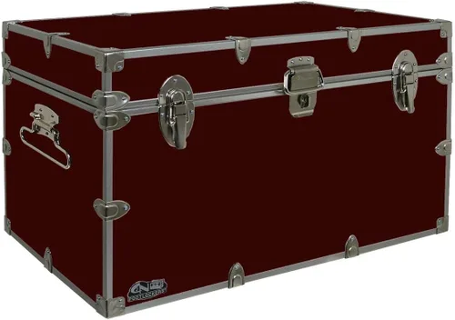 Miniatura 11 de C&N Footlockers - Baúl de almacenamiento XL para graduados - Fabricado en los Estados Unidos - Baúl de acero para dormitorio universitario y Rojo