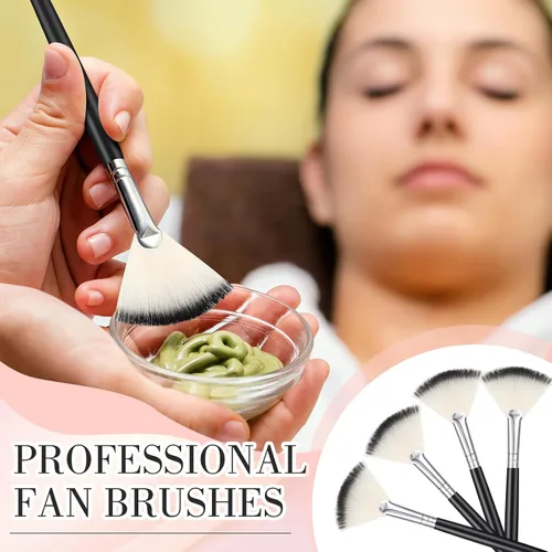 Miniatura 5 de Ziliny 12 piezas de cepillo facial suave para colorete, cepillo de maquillaje, aplicador de ácido, herramientas cosméticas multiuso para máscara
