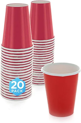 Miniatura 8 de Vasos de papel desechables, 8 onzas, tazas de café de papel negro, tazas desechables de café fuertes y resistentes para fiestas, bodas, día