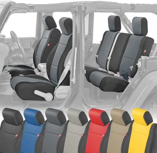 Miniatura 11 de Diver Down Neoprene Seat Cover Set - Fits Jeep JK 2007-2018 Wrangler 2-Door - Front and Back Seat Set - Custom Fit - Soft Padded Cushion Feel