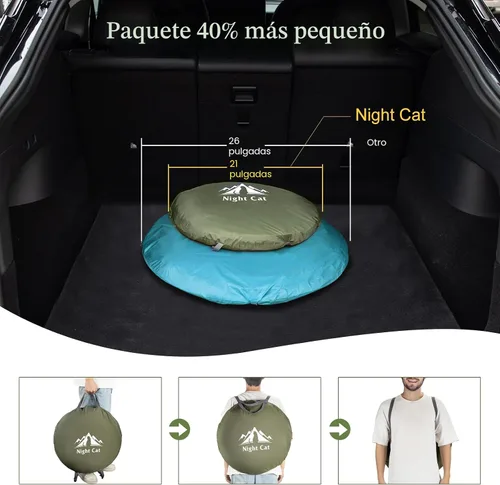Miniatura 3 de Night Cat - Tienda de campaña desplegable para 1 persona, impermeable, instantánea, fácil de instalar, para exteriores