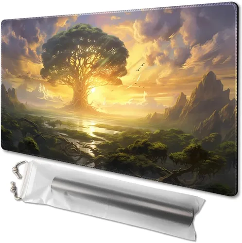 Miniatura 18 de MTG - Tapete de juego tamaño 24 x 14 pulgadas, bolsas de almacenamiento antideslizantes, ideal para entusiastas de los juegos de cartas, tapete