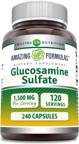Miniatura 6 de Amazing Formulas Suplemento de sulfato de glucosamina 1500 mg por porción 120 cápsulas Sin OMG Sin gluten Fabricado en Estados Unidos