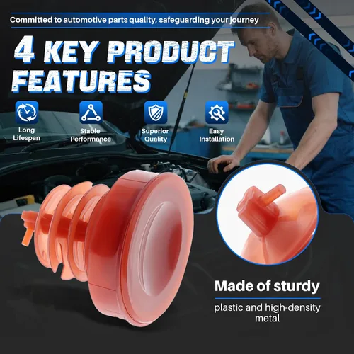 Miniatura 2 de AUTOKAY Bomba de dirección asistida hidráulica, cubierta de tapón de depósito roja para Honda para Acura (paquete de 2)