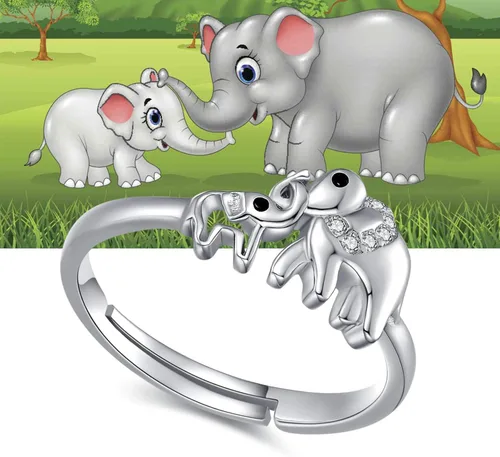 Miniatura 4 de TANGPOET Sterling Silver Animal Ring for Women Adjustable Rings Dainty Jewelry Christmas Gifts for Girls Mom Daughter