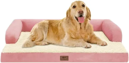Miniatura 111 de Cama ortopédica impermeable para perros pequeños, cama para perros de tamaño mediano, cómoda cama para mascotas y gatos con lados, funda extraíble