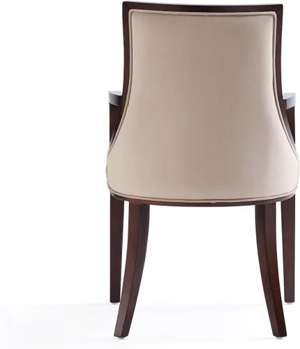 Miniatura 5 de Manhattan Comfort Grand - Sillas de comedor de piel sintética con brazos, asiento acolchado con respaldo de ala, costuras rectangulares finas