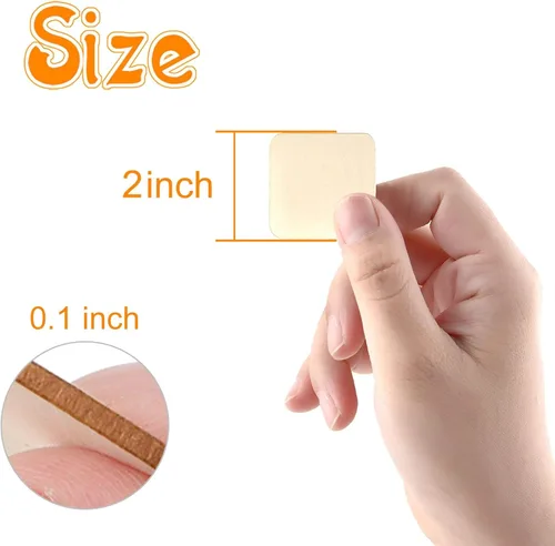 Miniatura 2 de Coopay 120 piezas de cuadrados de madera sin terminar de 2 pulgadas, rebanadas de madera natural, recortes cuadrados de madera para pintura