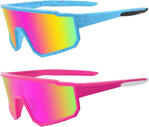 Miniatura 9 de Lentes de sol polarizados de béisbol para niños, TR90, marco ligero, para niños y niñas de 6 a 14 años, softbol y ciclismo