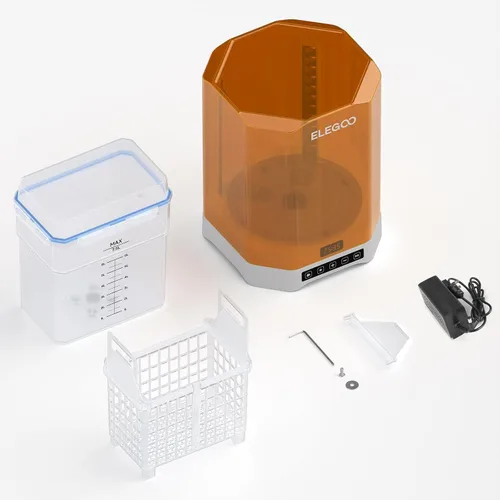 Miniatura 7 de ELEGOO Mercury Plus V3.0 - Estación de lavado y curado, gran capacidad de 7.5 L, compatible con impresoras 3D Mars Saturn Photon Halot MSLA LCD DLP