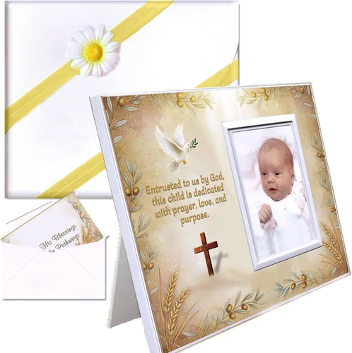 Miniatura 11 de Marco de fotos Irish Baby Blessing – Regalo tradicional de bendición cristiana de abuelos – con capacidad para fotos de 3.5 x 5 pulgadas Bendición
